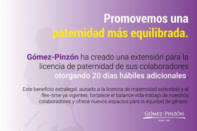 Gómez-Pinzón extiende licencia de paternidad extralegal de 3 a 20 días hábiles para sus colaboradores