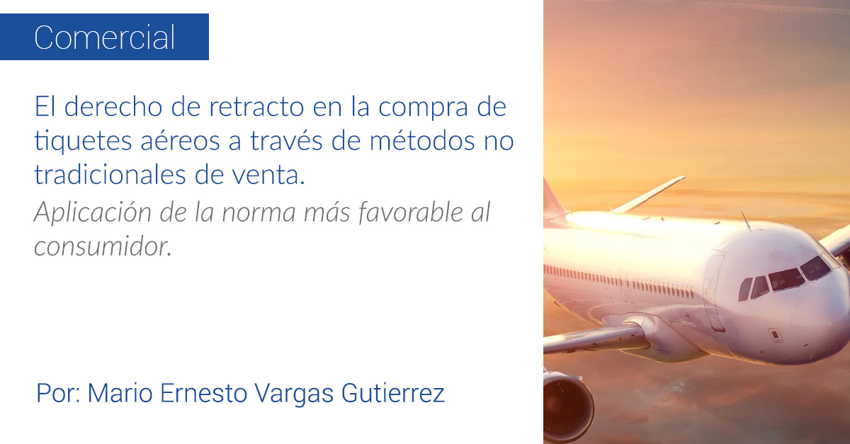 El derecho de retracto en la compra de tiquetes a
