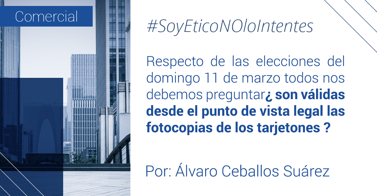 Respecto de las elecciones del domingo 11 de marzo todos nos debemos preguntar 