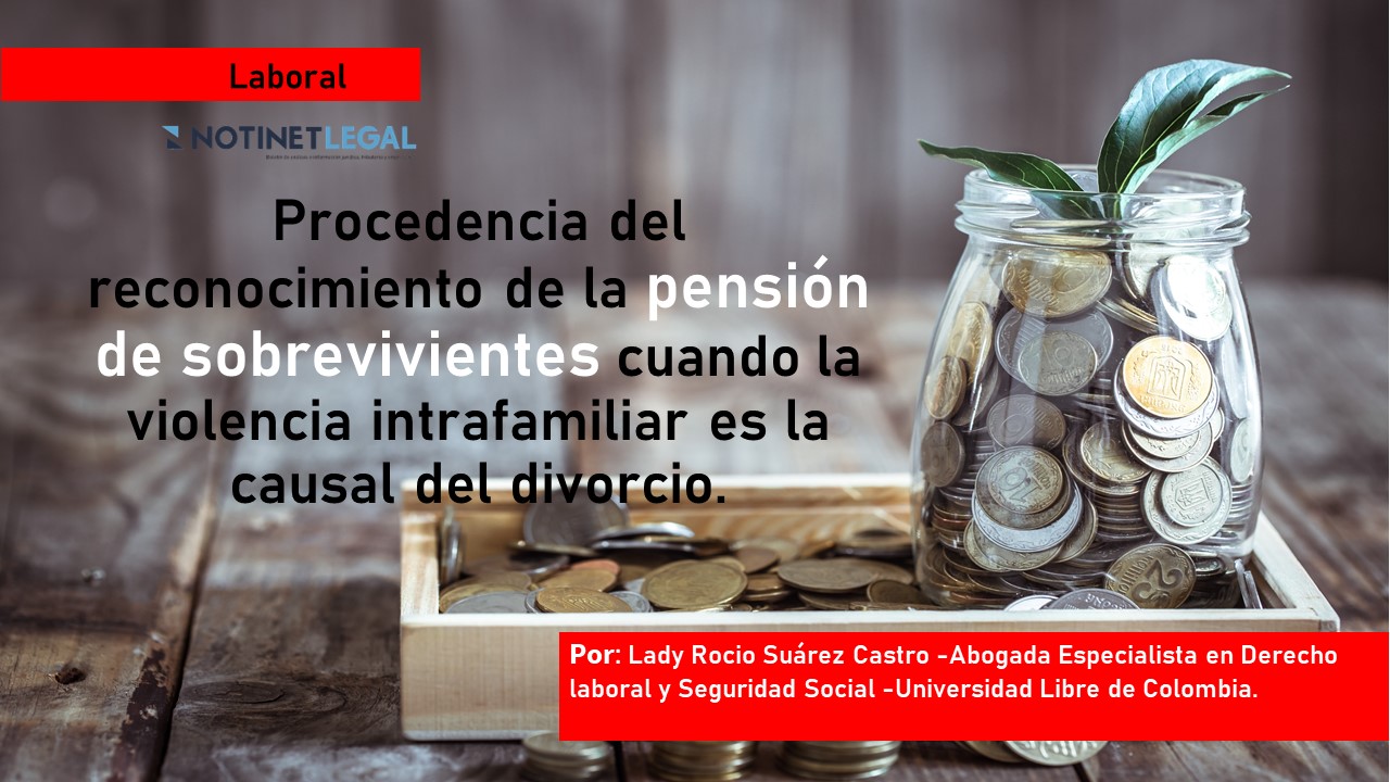 Procedencia del reconocimiento de la pensión de sobrevivientes cuando la violencia intrafamiliar es la causal del divorcio.