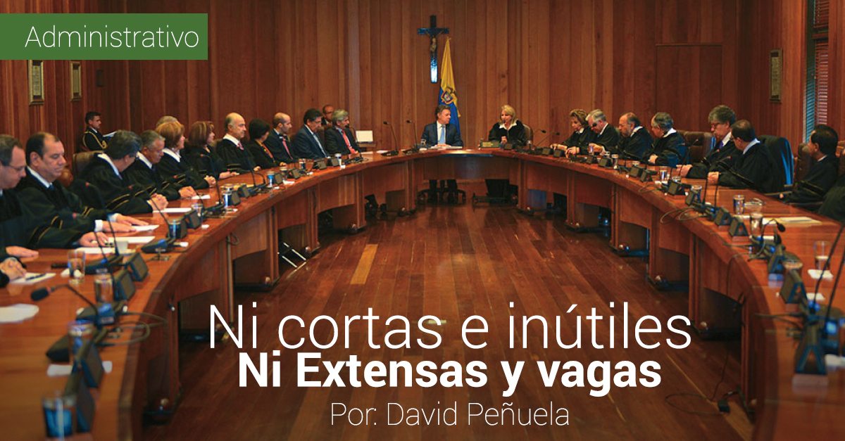 Ni extensas y vagas, ni cortas e in