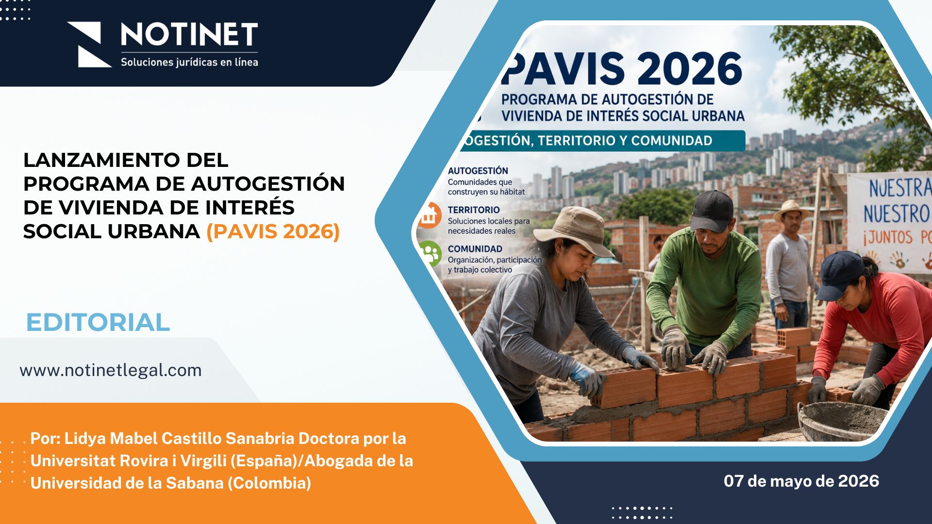 Lanzamiento del Programa de Autogestión de Vivienda de Interés Social Urbana (PAVIS 2026)